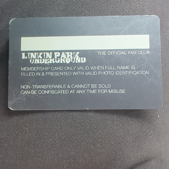 Linkin Park Underground Membership Card - Picture 2 of 2